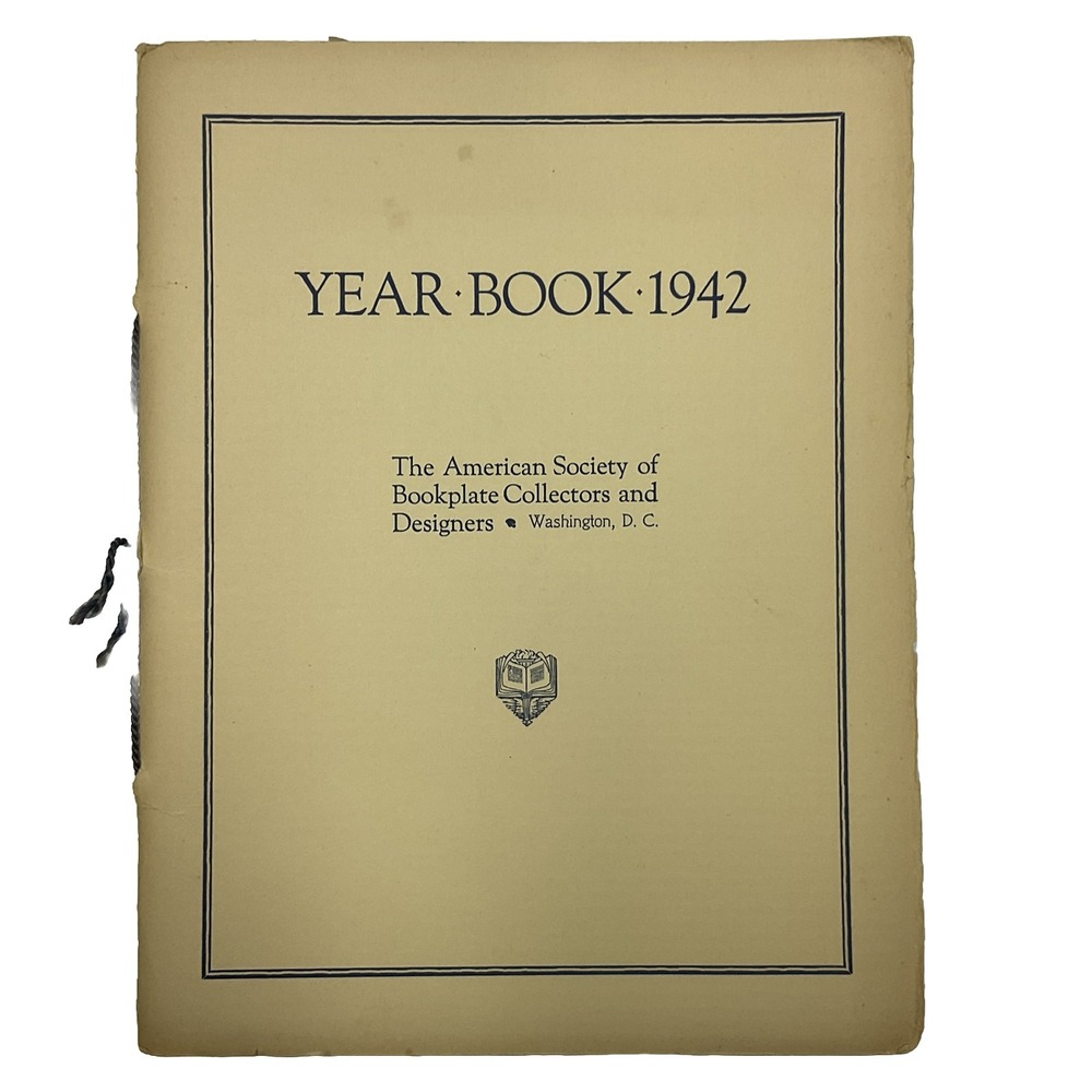 Bookplates Ex Libris 1942 American Society Collectors Designers Yearbook